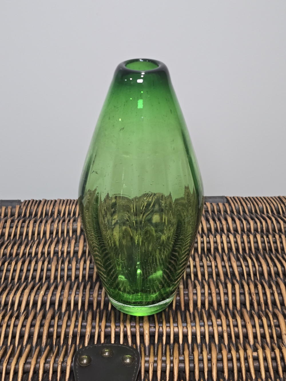 Green Glass Decorative Vase